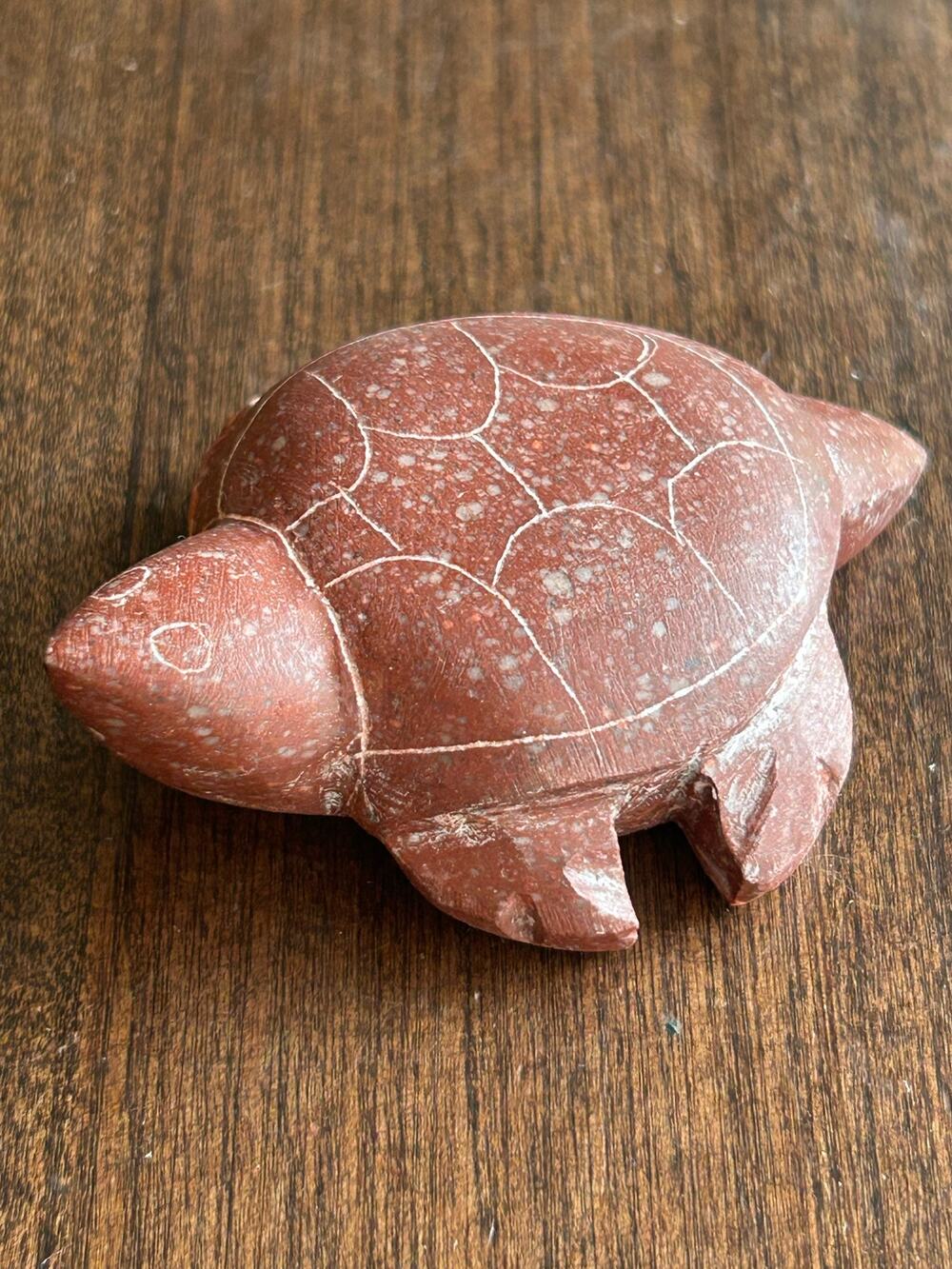 PIPESTONE CATLINITE TURTLE EFFIGY FIGURINE NATIVE AMERICAN INDIAN MADE SIOUX
